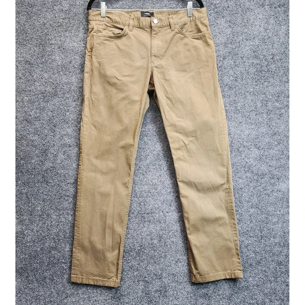 Theory Haydin Straight Slim Fit Men's Cotton Stretch Twill Chino Pants Size 33